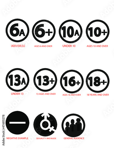 General audience tv cinema signs