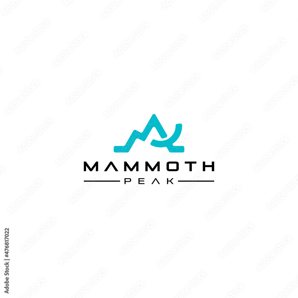 mammoth abstract logo vector design