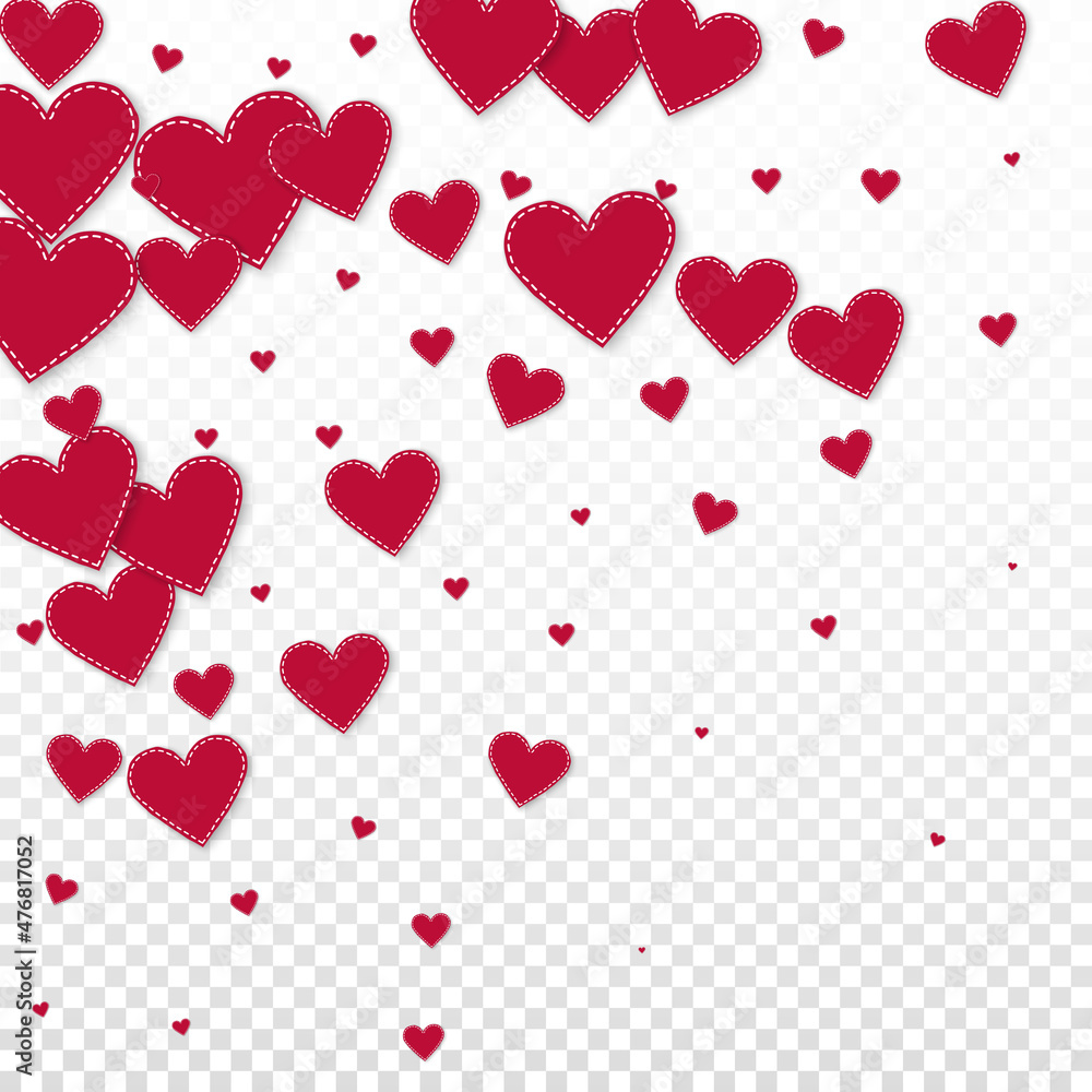 Red heart love confettis. Valentine's day gradient Red heart love confettis. Valentine's day gradient