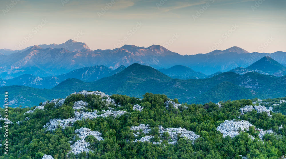 Dinaric Alps mountain range,Lovcen National Park,Montenegro.