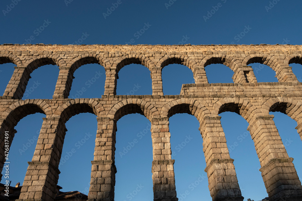 Vista del acueducto de Segovia, España Vista del acueducto de Segovia, España