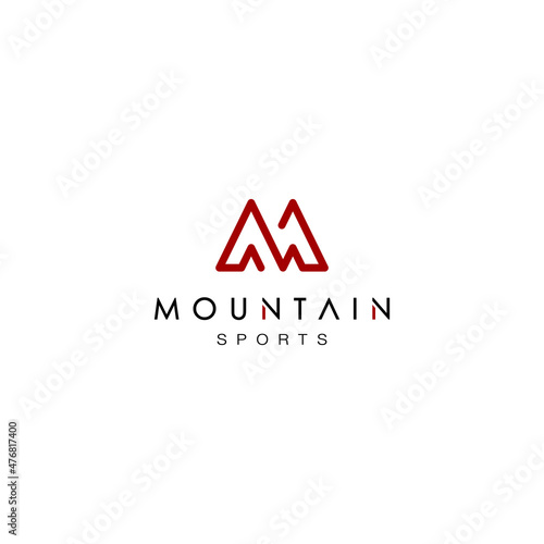 Mountain Logo Design Template Inspiration, M Letter line logo Free Download Mountain Logo Design Template Inspiration, M Letter line logo - GFXLoad