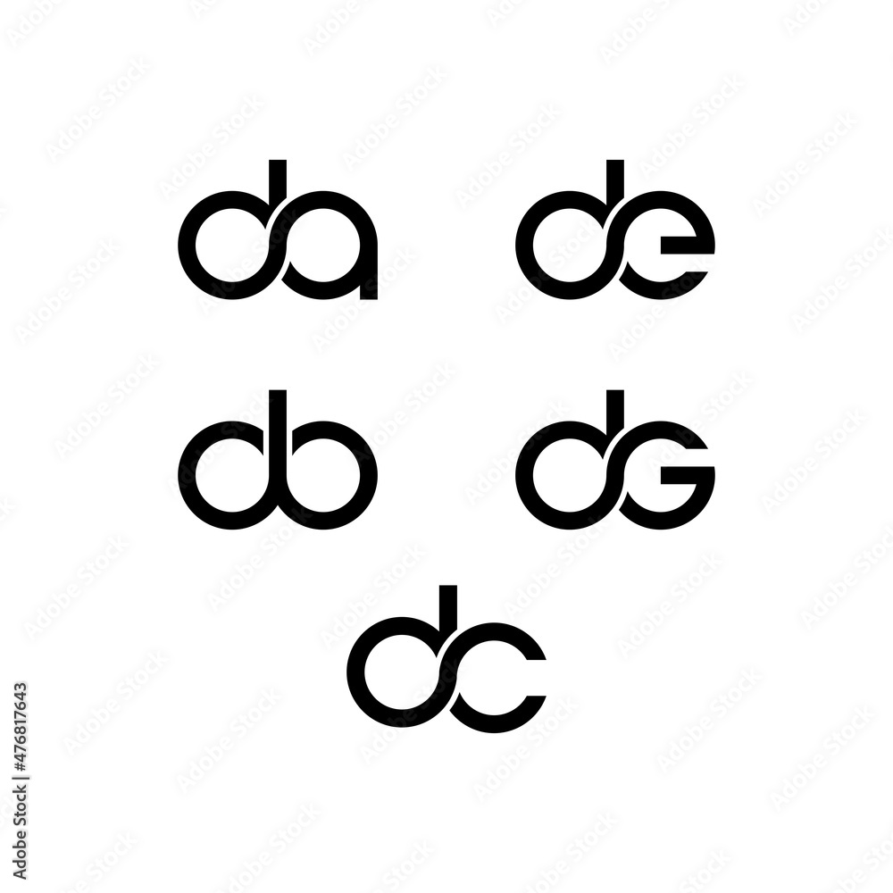 Initial letter D modern linked circle logo design Initial letter D modern linked circle logo design