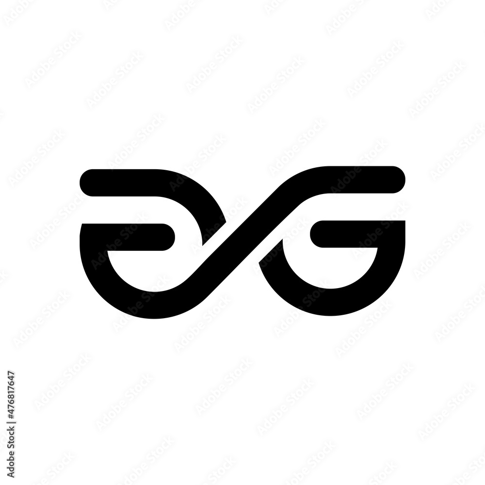 Initial letter G modern linked circle logo design Initial letter G modern linked circle logo design