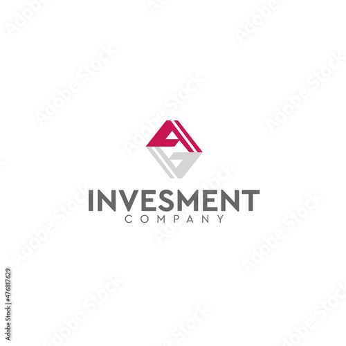 Modern flat simple design INVESTMENT logo design
