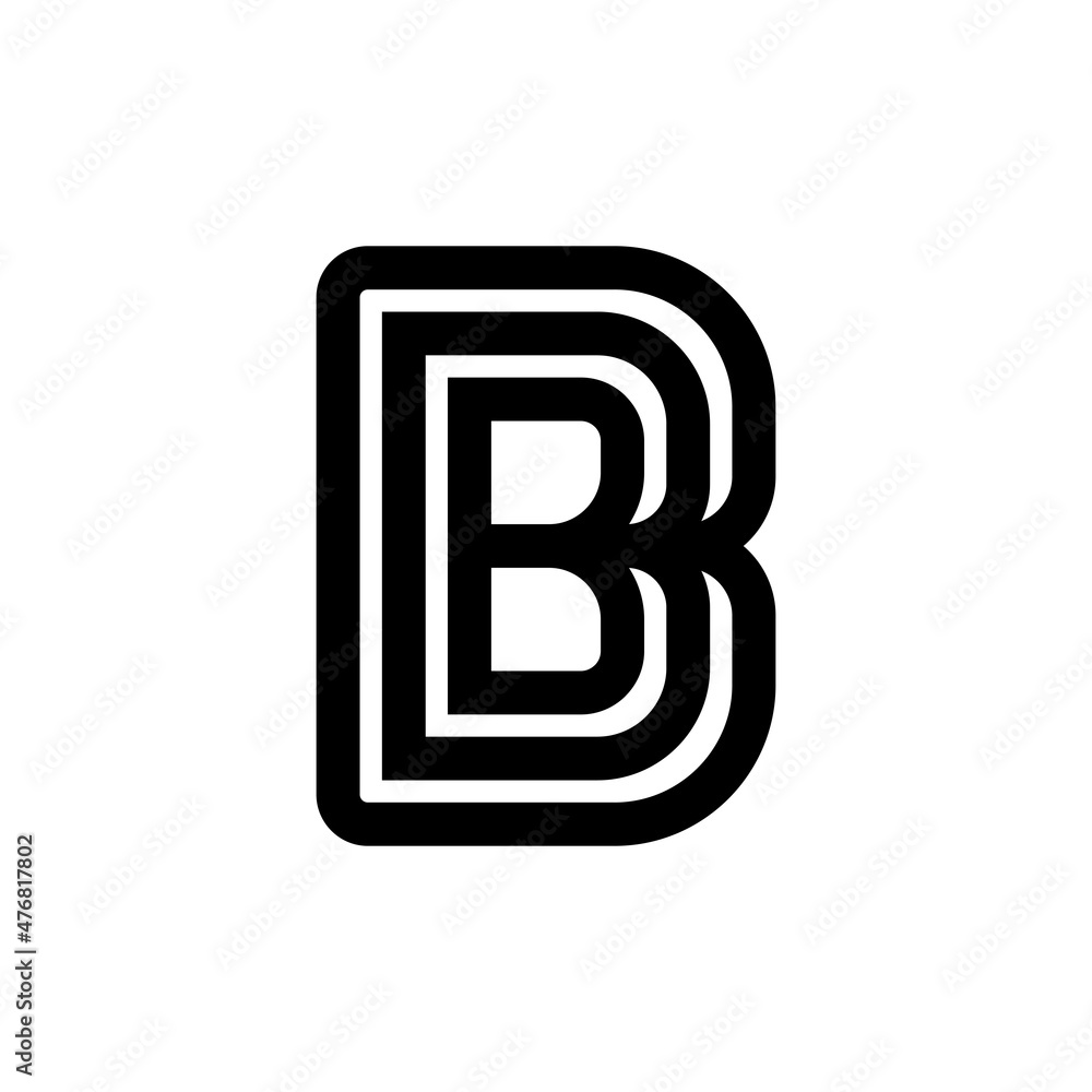 letter B initial monogram logo icon vector template letter B initial monogram logo icon vector template