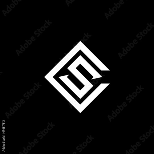 letter CS/SC initial logo icon vector template