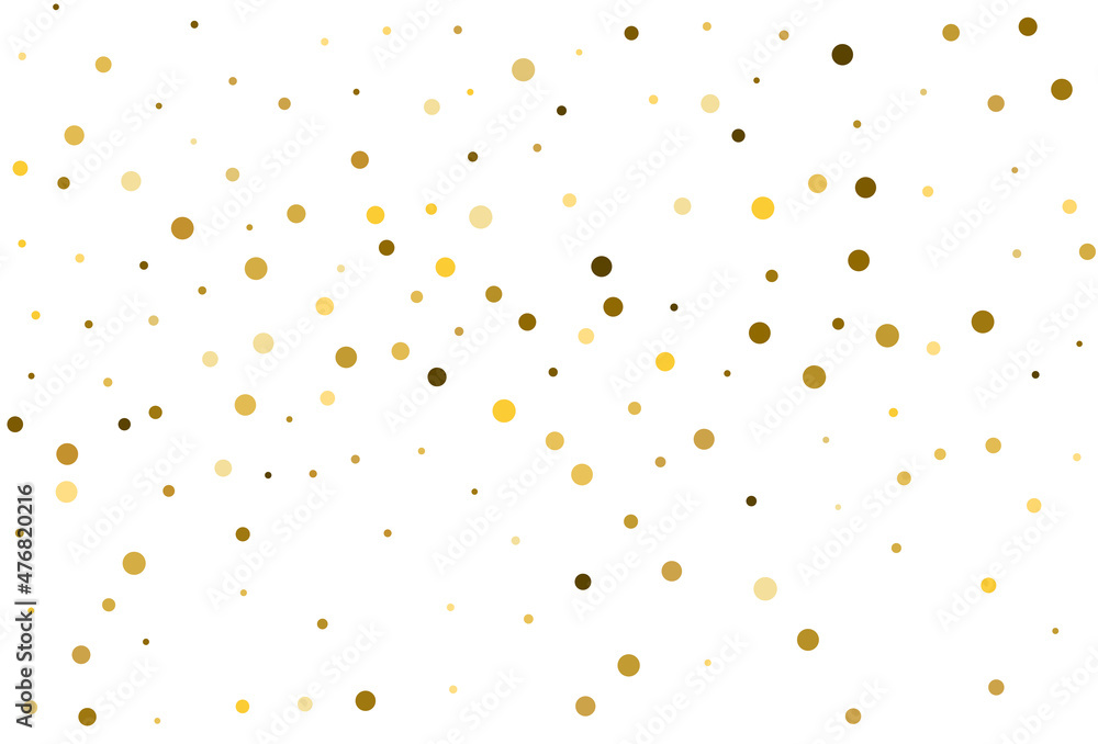 Christmas background with golden polka dot confetti. Christmas background with golden polka dot confetti.