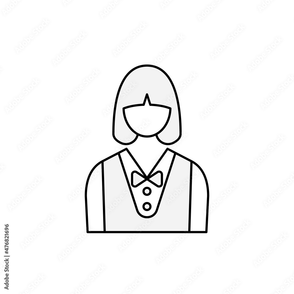 Young female office worker illustration. Young female office worker illustration.