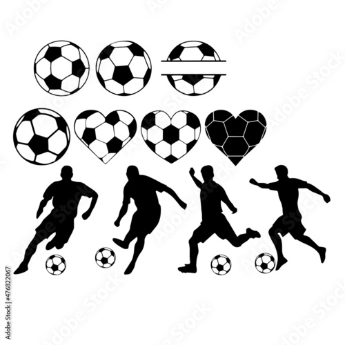 silhouette soccer football sports illustration design