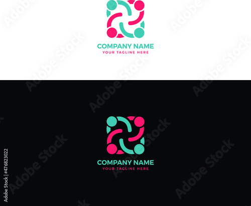 community logo-creative group people logo design.