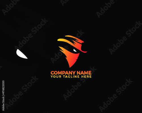 Robber Logo-robber cowboy bandit character