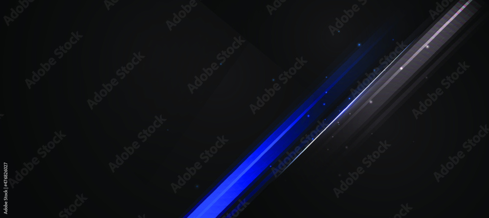 banner background and  blue background blue frame and polygon