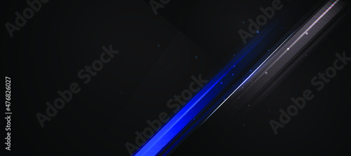 banner background and  blue background blue frame and polygon