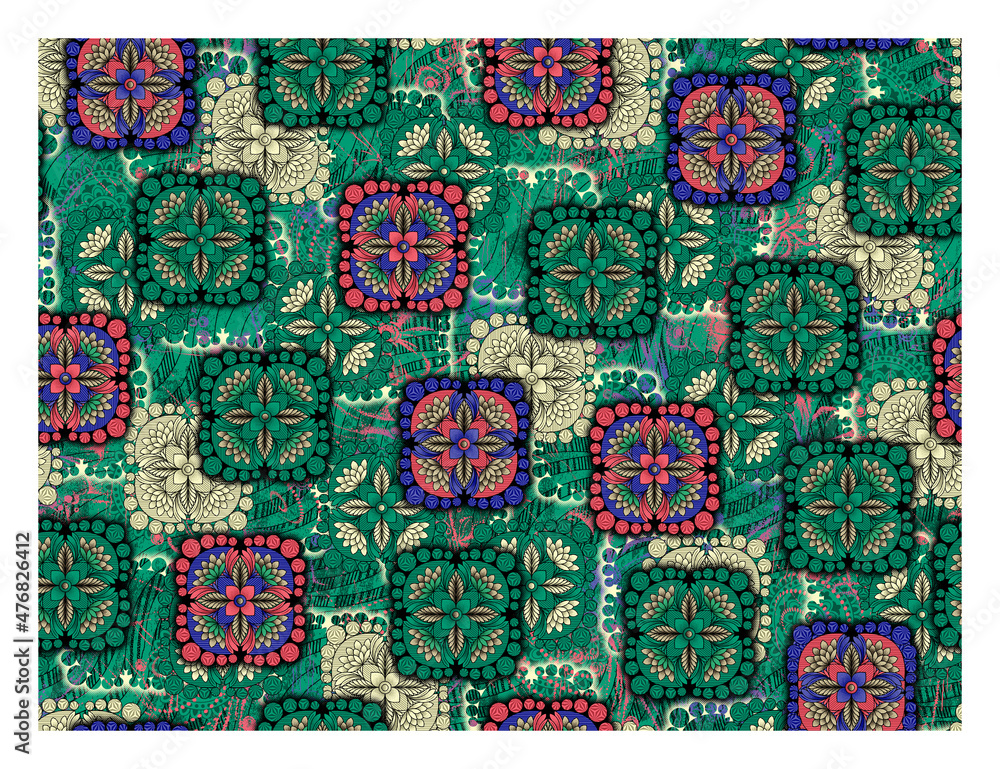 Obraz premium abstract digital watercolor flower design pattern on background