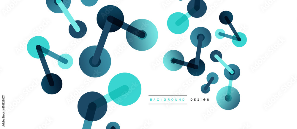 Abstract background. Round dots connected by lines. Trendy techno business template for wallpaper, banner, background or landing Abstract background. Round dots connected by lines. Trendy techno business template for wallpaper, banner, background or landing