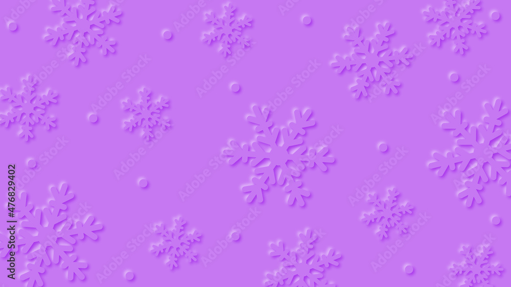 Abstract purple background with paper style snowflakes. Abstract purple background with paper style snowflakes.