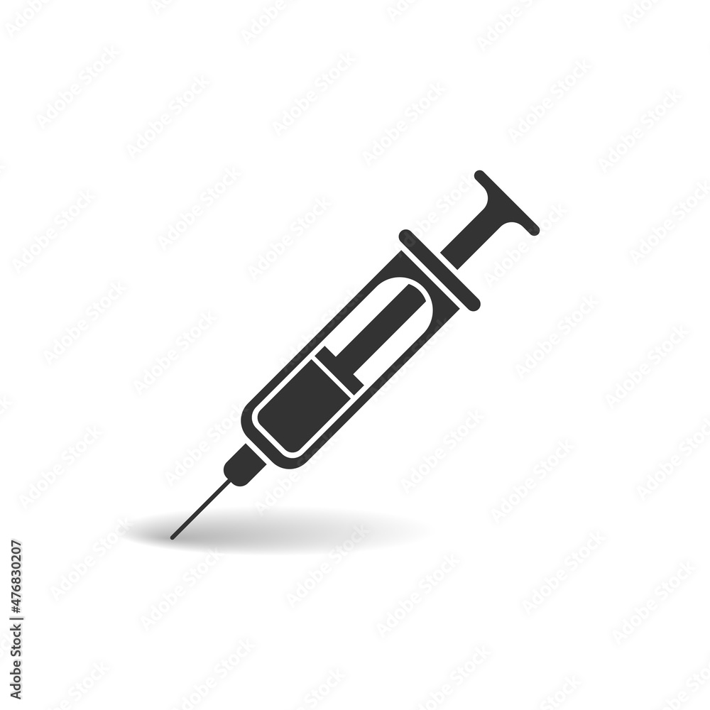 Syringe icon in flat style. Coronavirus vaccine inject vector illustration on isolated background. Covid-19 vaccination sign business concept. Syringe icon in flat style. Coronavirus vaccine inject vector illustration on isolated background. Covid-19 vaccination sign business concept.