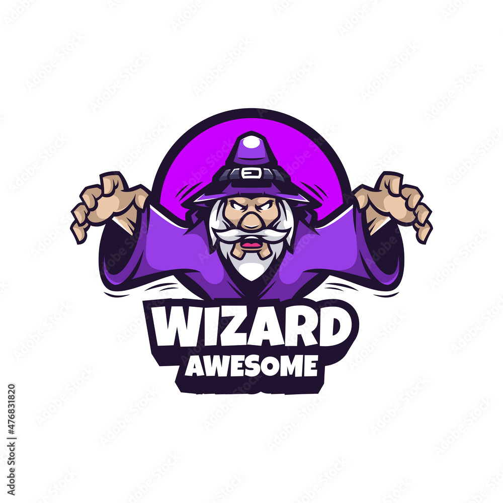 Illustration vectror graphic of Wizard, good for logo design