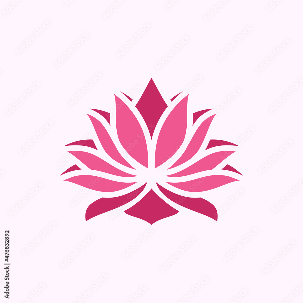lotus flower illustration lodo design