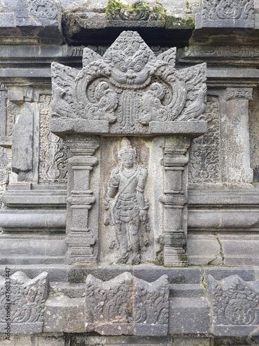 Prambanan Temple with Blue Sky compound included in world heritage list, Yogyakarta, Indonesia