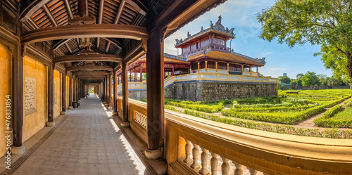 Canvas Print Wonderful view of the Quang Minh palace within the Citadel in Hue, Vietnam