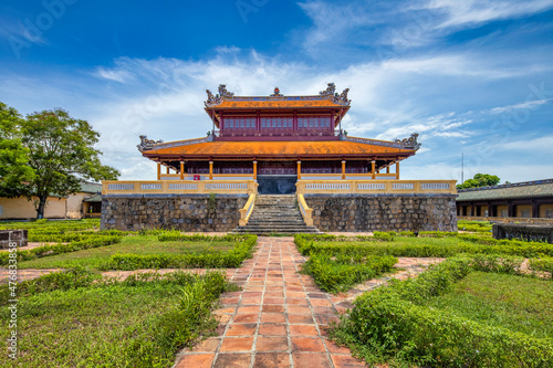 Wonderful view of the Quang Minh palace within the Citadel in Hue, Vietnam. I...