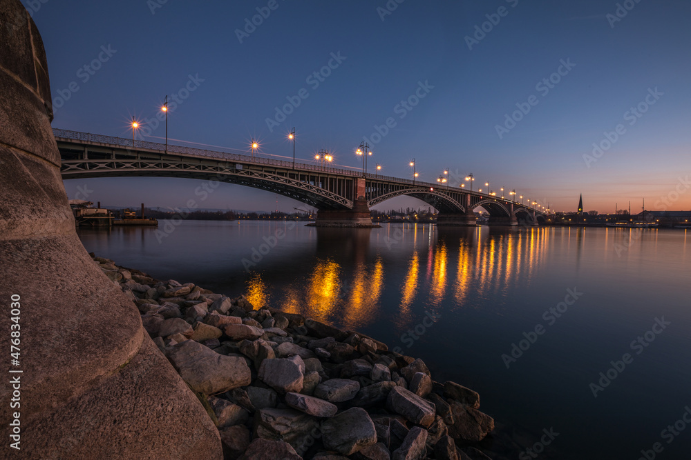 Sonnenaufgang Rheinufer Mainz Sonnenaufgang Rheinufer Mainz
