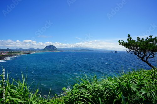 a fine seascape from seaside cliff