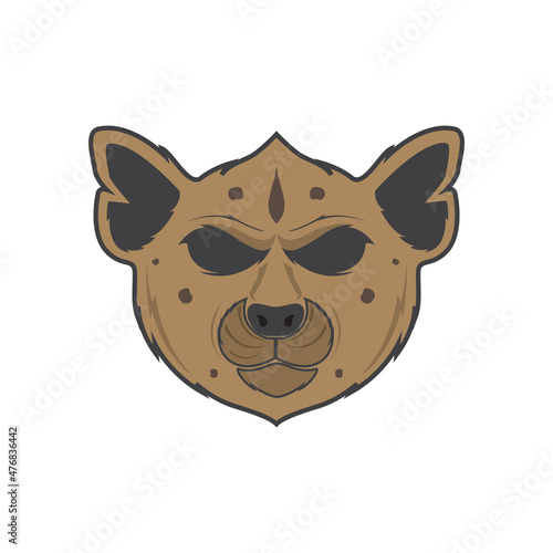 face animal Hyenas scare logo design vector graphic symbol icon sign illustration creative idea photo