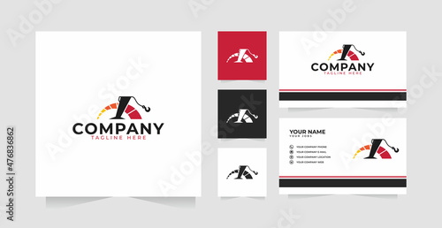 Racing Towing logo design inspiration and business card