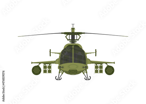 apache war machine vector illustration