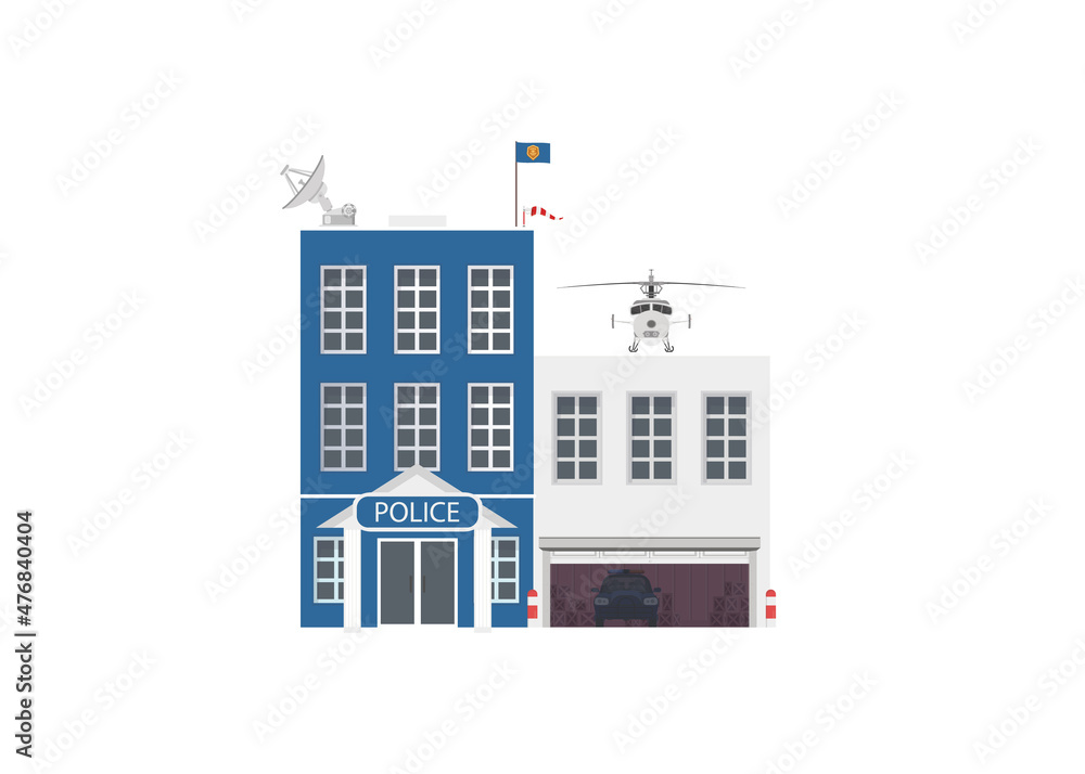 Vector icon set or infographic elements representing low poly police buildings for city illustration Vector icon set or infographic elements representing low poly police buildings for city illustration