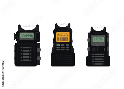 Set Shocker for protection. Taser is an electric weapon. Item for safety.
