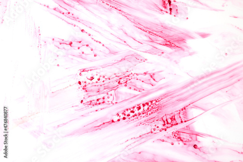 Abstract pink stripes background, watercolor ink wallpaper, paint stains