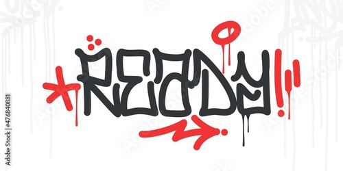 Simple Abstract Hip Hop Hand Written Urban Street Art Graffiti Style Word Ready Vector Illustration