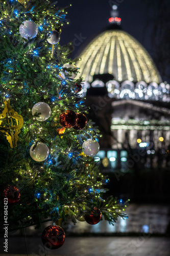 christmas tree in the night