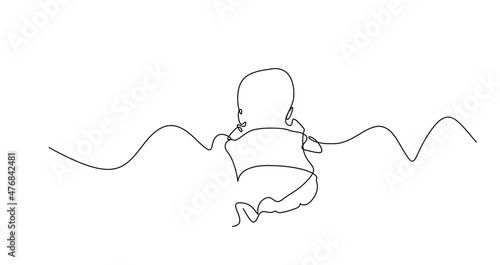 newborn child lying face down