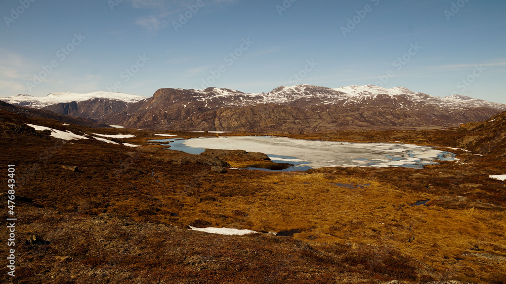 Arctic Circle Trail Trekking Path between Kangerlussuaq and Sisimiut in Greenland.