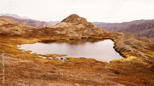 Arctic Circle Trail Trekking Path between Kangerlussuaq and Sisimiut in Greenland. photo