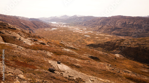 Arctic Circle Trail Trekking Path between Kangerlussuaq and Sisimiut in Greenland.