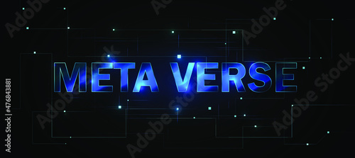 this is metaverse and futuristic technology and Augmented reality , Virtual reality and earth ,text metaverse