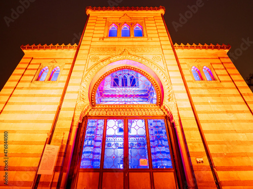 Night Scene at Stuttgart Christmas Scene photo