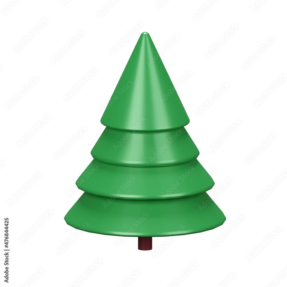 christmas tree - Winter and Christmas 3d illustration christmas tree - Winter and Christmas 3d illustration