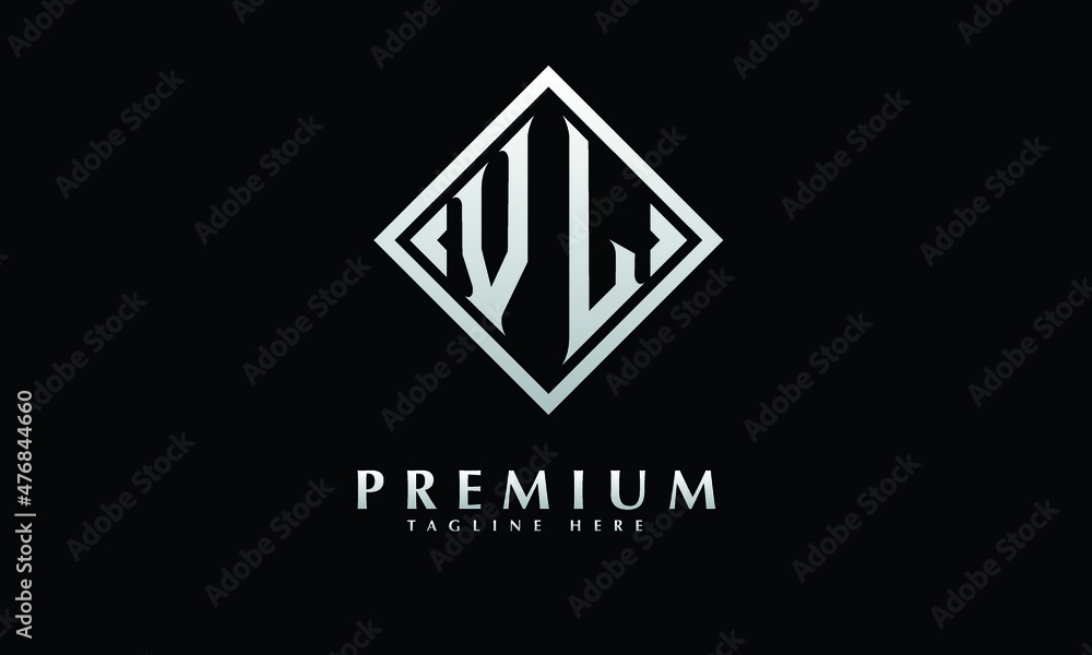 Vl Background Vector Alphabet VL or , illustration monogram vector logo template in si, er ...