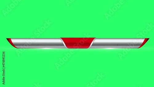 Animation colorful bar for scoreboard on green background.
 photo