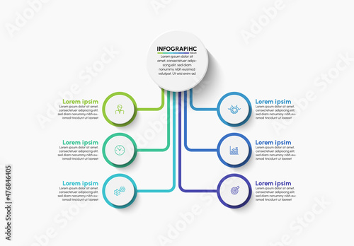 Business infographic timeline icons designed for abstract background template