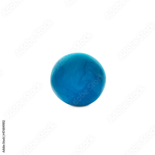Color play dough ball isolated on white