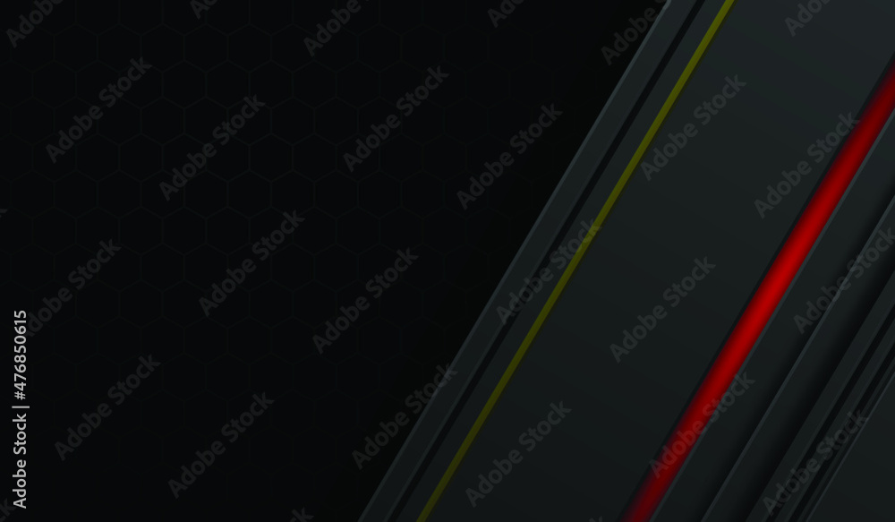 Black abstract background with red and yellow lines Black abstract background with red and yellow lines