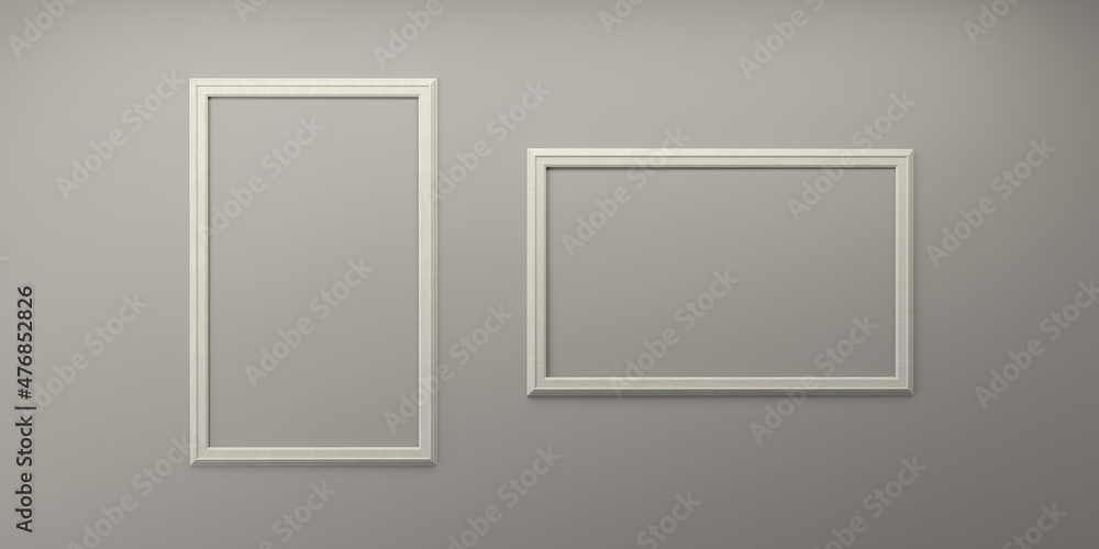 Photo frames isolated on the white wall, Creative mood board mockup template in living room interior, realistic square black frames mockup, vector set. empty framing for your design.3d rendering Photo frames isolated on the white wall, Creative mood board mockup template in living room interior, realistic square black frames mockup, vector set. empty framing for your design.3d rendering